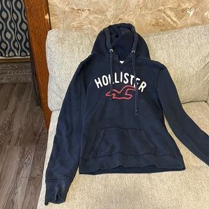 Sweatshirt, brand Hollister, size large, color dark blue